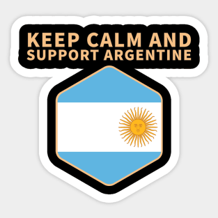 keep calm and support argentine Sticker